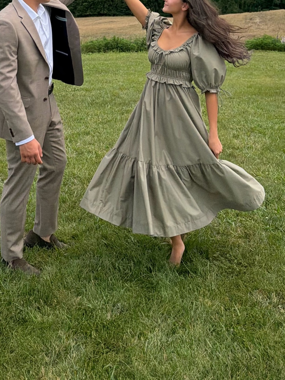 worth collective maxi olive green dress - Picture 3 of 4